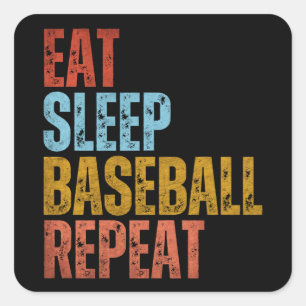 ADESIVO QUADRADO COMER DORMIR BEISEBOL REPETIR