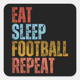 ADESIVO QUADRADO COMER DORMIR FUTEBOL REPETIR