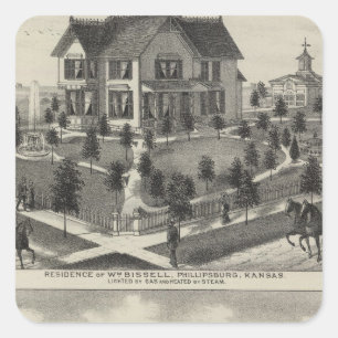 Adesivo Quadrado Comerciantes banco de Phillipsburg, Kansas