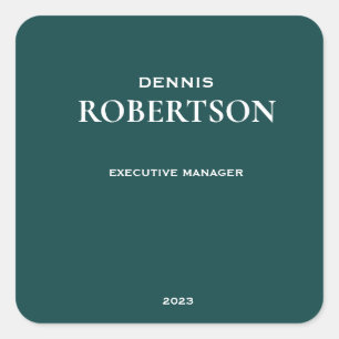 Adesivo Quadrado Comércio simples de negócios personalizado