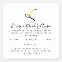 Comida doméstica do logotipo do pão de Banana