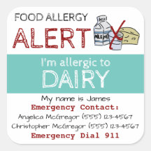 Comida Leiteira Alergia Adesiva Luminosa