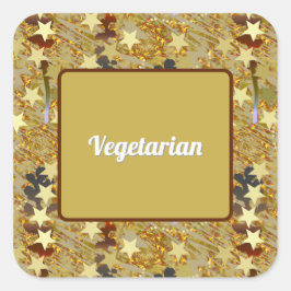 Adesivo Quadrado Comida vegetariana glamorosa de celebração de fest