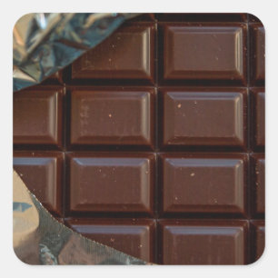 Adesivo Quadrado Comidas de chocolate