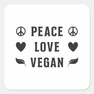 Adesivo Quadrado Comidas Vegetais Vegan Ideia de presente engraçad