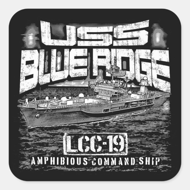 Adesivo Quadrado Command ship Blue Ridge (Frente)