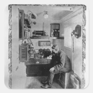 Adesivo Quadrado Como a bordo do "Titanic" destroçado