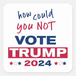 Adesivo Quadrado Como não pôde votar no TRUMP 2024