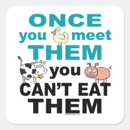 Adesivo Quadrado Compaixão Animal