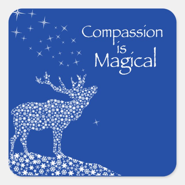 Adesivo Quadrado Compaixão é mágica (Frente)