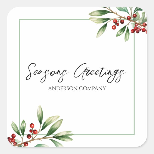 Adesivo Quadrado Company Holiday Party  (Frente)