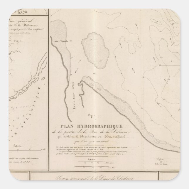 Adesivo Quadrado Compartimento Delaware (Frente)