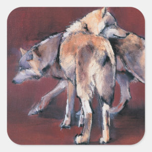 Adesivo Quadrado Composição 2001 do lobo