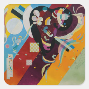 Adesivo Quadrado Composição 9 de Wassily Kandinsky Pintura Abstrata