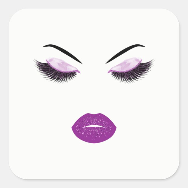 Adesivo Quadrado Composição com efeito do brilho (Frente)