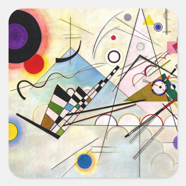Adesivo Quadrado Composição Kandinsky 8 (Frente)