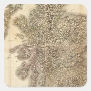 Adesivo Quadrado Composto de Scotland