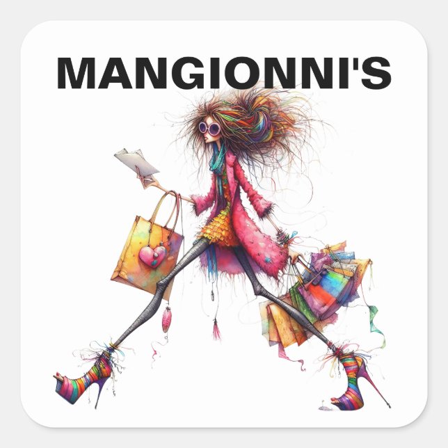 Adesivo Quadrado Compra de moda (Frente)