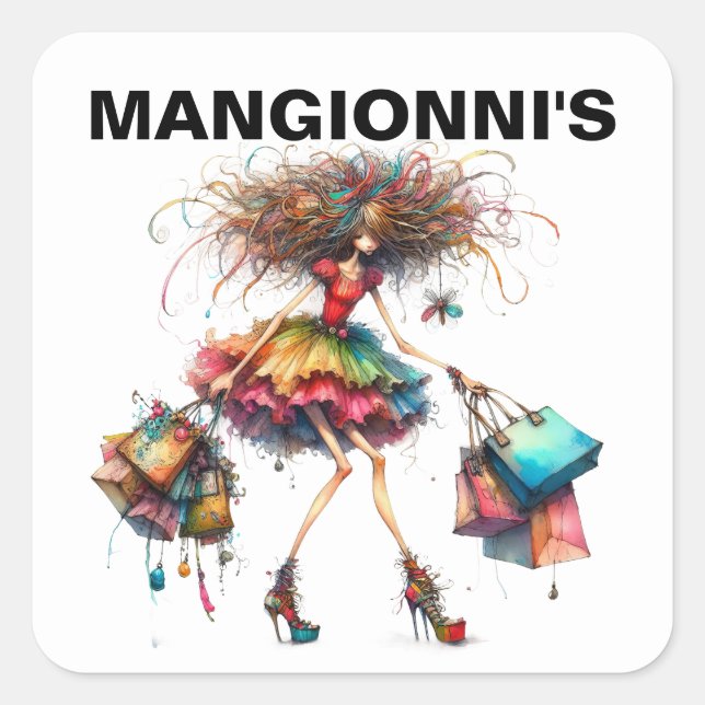 Adesivo Quadrado Compra de moda (Frente)