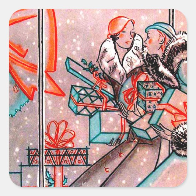 Adesivo Quadrado Compra de Natal (Frente)