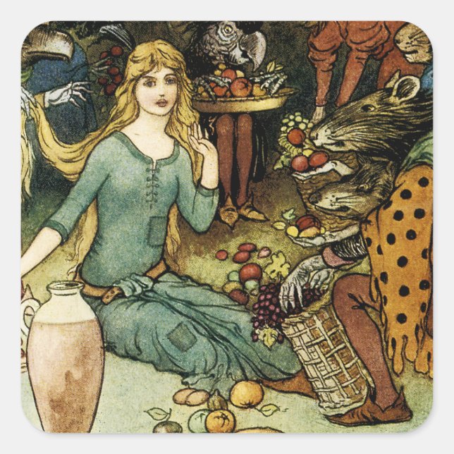 Adesivo Quadrado Comprar de nós com um Ouro (Frente)