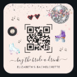Adesivo Quadrado Comprar de patinação do cilindro de disco Código Q<br><div class="desc">Carregue um código QR, adicione texto e crie facilmente seu adesivo personalizado. Última Disco da Noiva. Tire suas pom-poms, quebre suas meias de joelho listradas, e se prepare para alguma diversão da velha escola que fará você rir (ferido e machucado) por semanas! O tema disco está crescendo na popularidade das...</div>