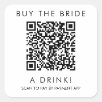 Comprar um Drink para a Noiva QR Sticker