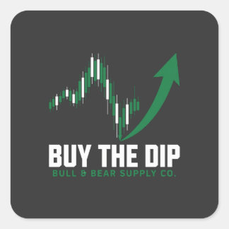 Adesivo Quadrado Compre a Queda — Edição Crypto & Trader de Ações