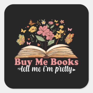 Adesivo Quadrado Compre-me Livros E Me Diga Para Calarattdlag