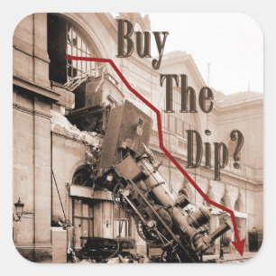 Adesivo Quadrado Compre o humor do mercado de valores de acção do