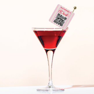 Adesivo Quadrado Compre uma bebida para a noiva Festa de despedida