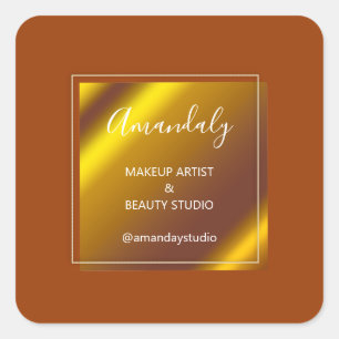 Adesivo Quadrado Compro Beleza Makeup Obrigado Royal Honey