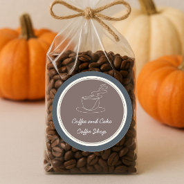 Adesivo Quadrado Compro de café e café