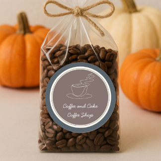 Adesivo Quadrado Compro de café e café