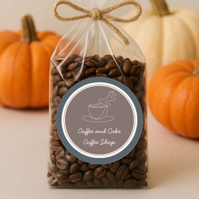 Adesivo Quadrado Compro de café e café (Criador carregado)