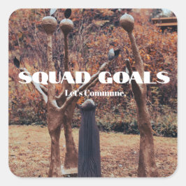 Adesivo Quadrado Comuna de Vamos de Metas de Esquadrão Sticker para