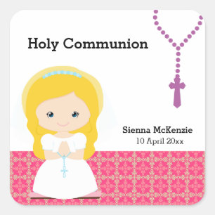 Adesivo Quadrado Comunhão santamente