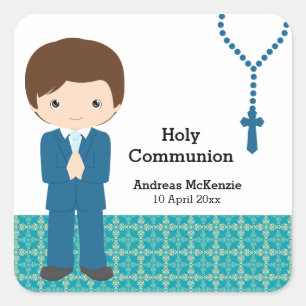 Adesivo Quadrado Comunhão santamente