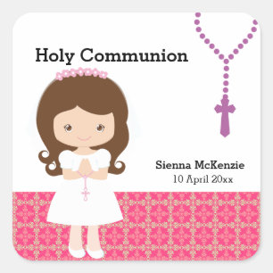 Adesivo Quadrado Comunhão santamente