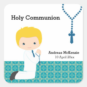 Adesivo Quadrado Comunhão santamente