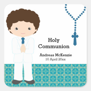 Adesivo Quadrado Comunhão santamente
