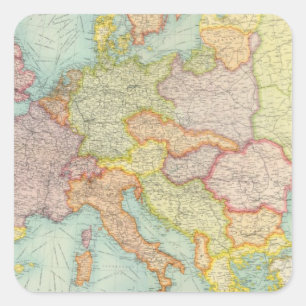 Adesivo Quadrado Comunicações compostas de Europa