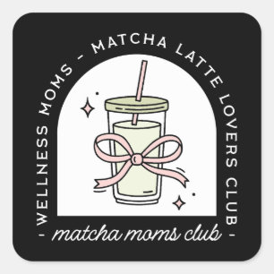 Adesivo Quadrado Comunidade engraçada de mães de matcha