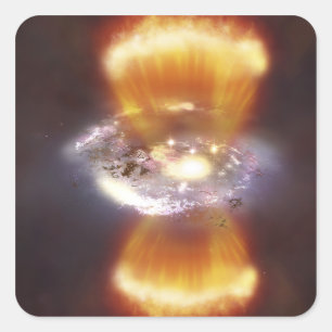 Adesivo Quadrado Conceito artístico de uma galáxia
