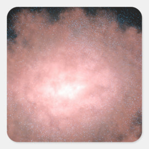 Adesivo Quadrado Conceito de que galáxia empoeirada e brilhante