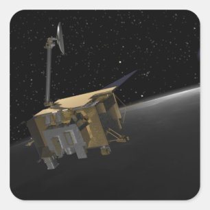 Adesivo Quadrado Conceito do artista do reconhecimento lunar Orbi 4