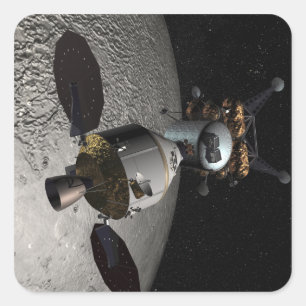 Adesivo Quadrado Conceito do veículo de exploração da tripulação de