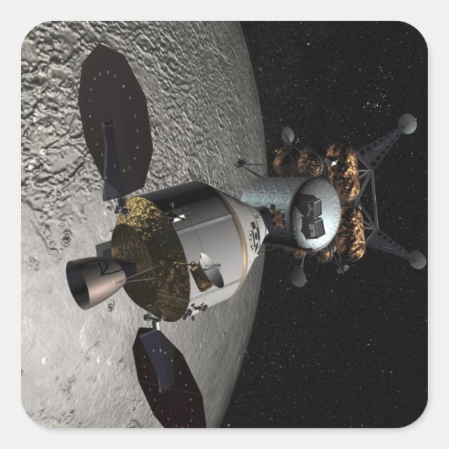 Adesivo Quadrado Conceito do veículo de exploração da tripulação de (Frente)