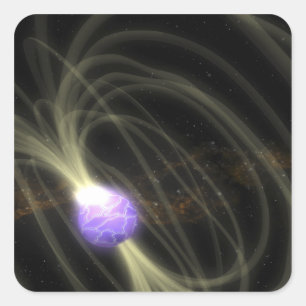 Adesivo Quadrado Concepção artística da magneta SGR 1806-20