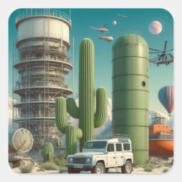 Adesivo Quadrado Concept Defender Sticker